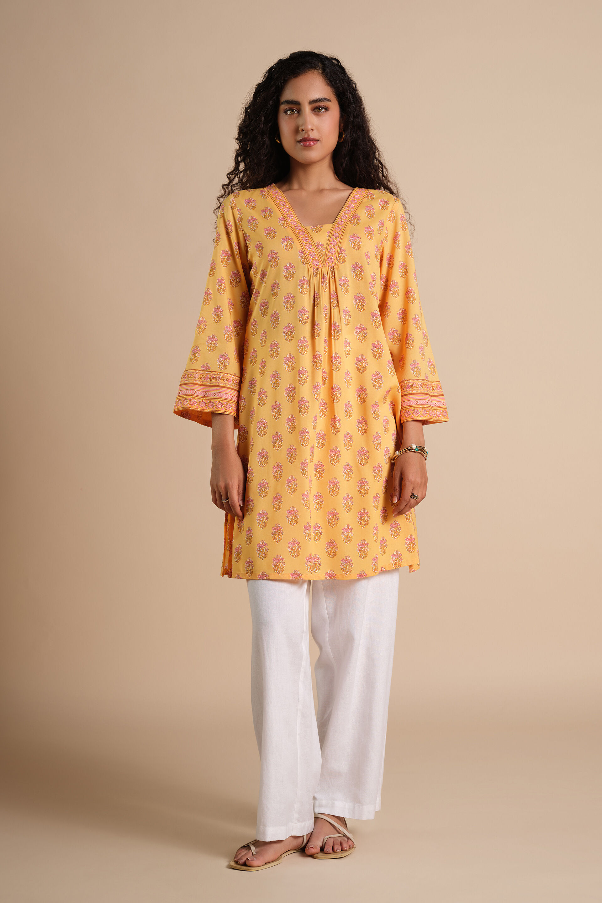 Sunehra Noor Tunic, Mustard, image 2